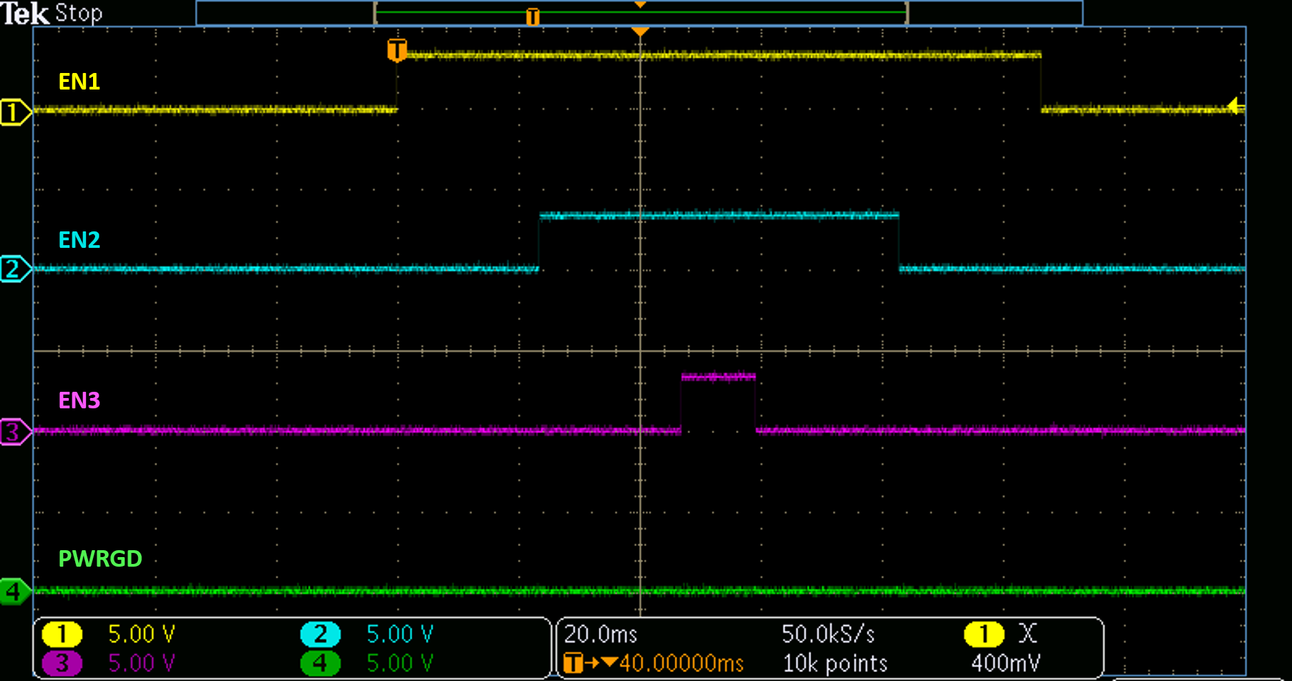 TPS7H3014EVM 調(diào)節(jié)計時器結(jié)束時間，12ms