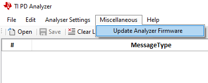 TI-PD-ANALYZER 正在更新分析儀固件