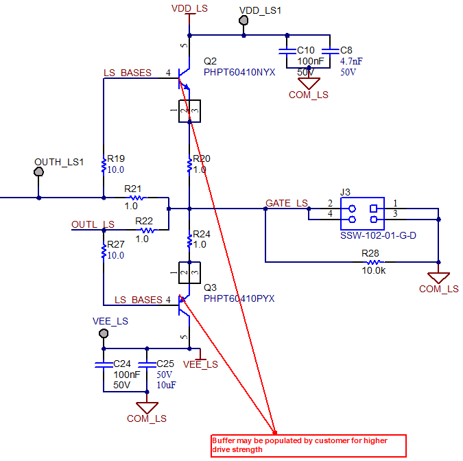 UCC218002QEVM-111 輸出級柵極環(huán)路