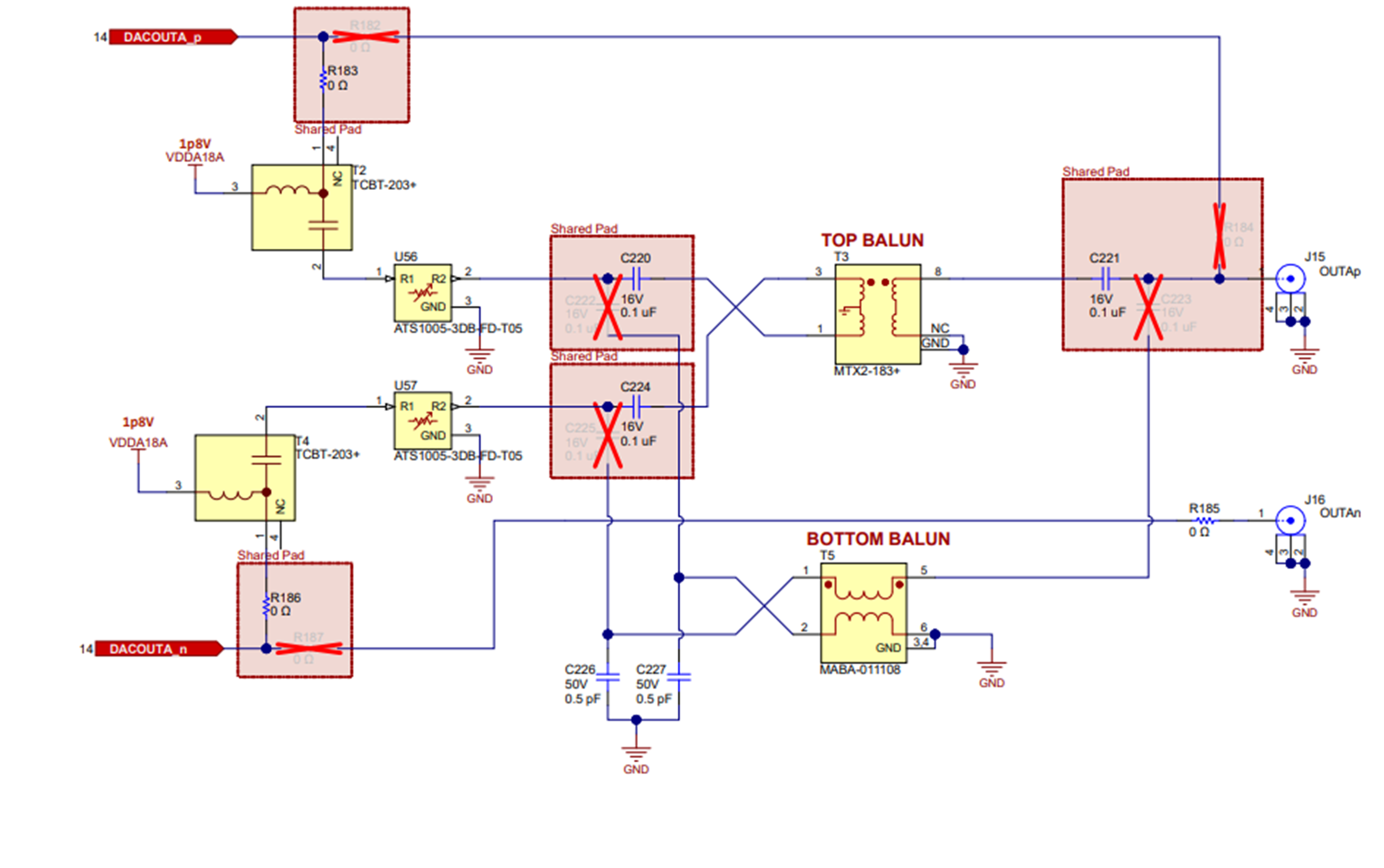 DAC39RF20EVM 模擬輸出路徑 - CHA DAC39RF20EVM 模擬輸出路徑 - CHA