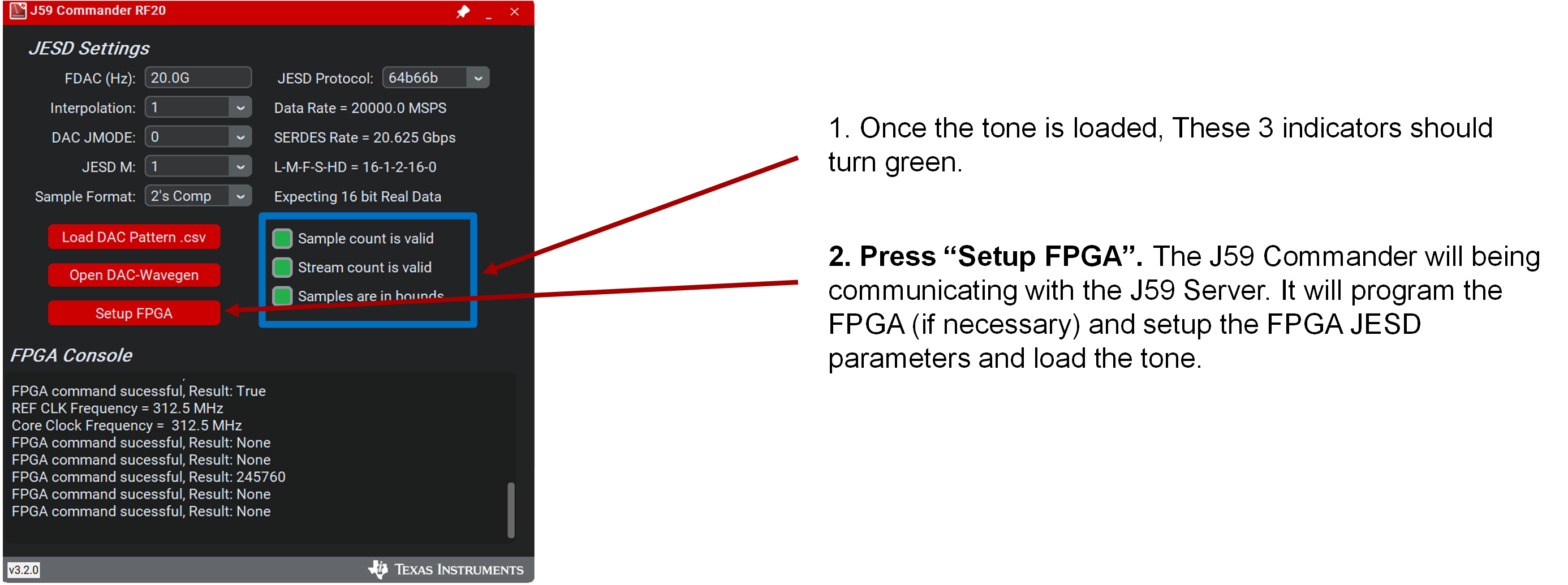 DAC39RF20EVM J59 Commander 設(shè)置詳細(xì)信息，第 2 部分