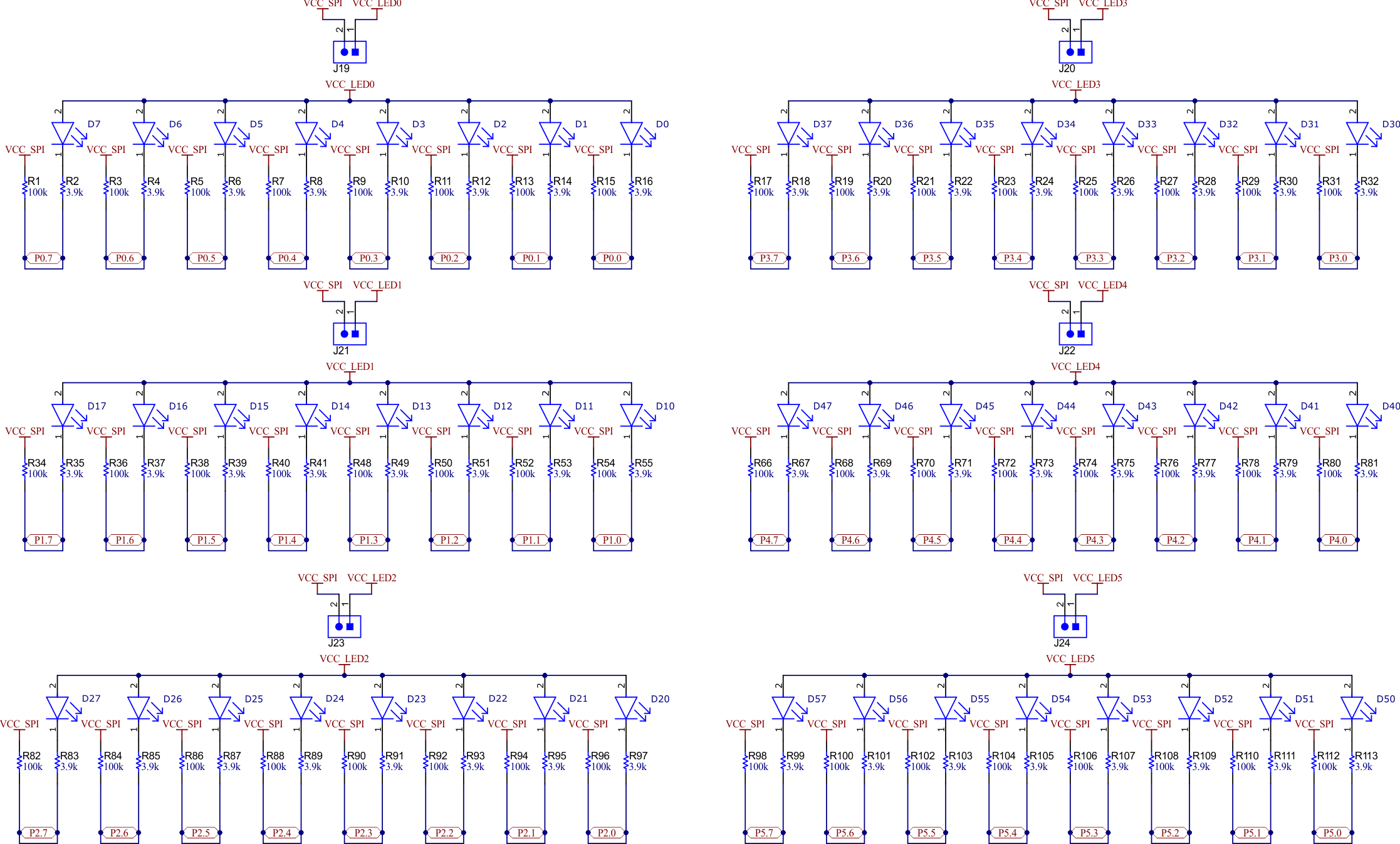 TXE81XXEVM 原理圖第 2 頁(yè) - LED 燈組