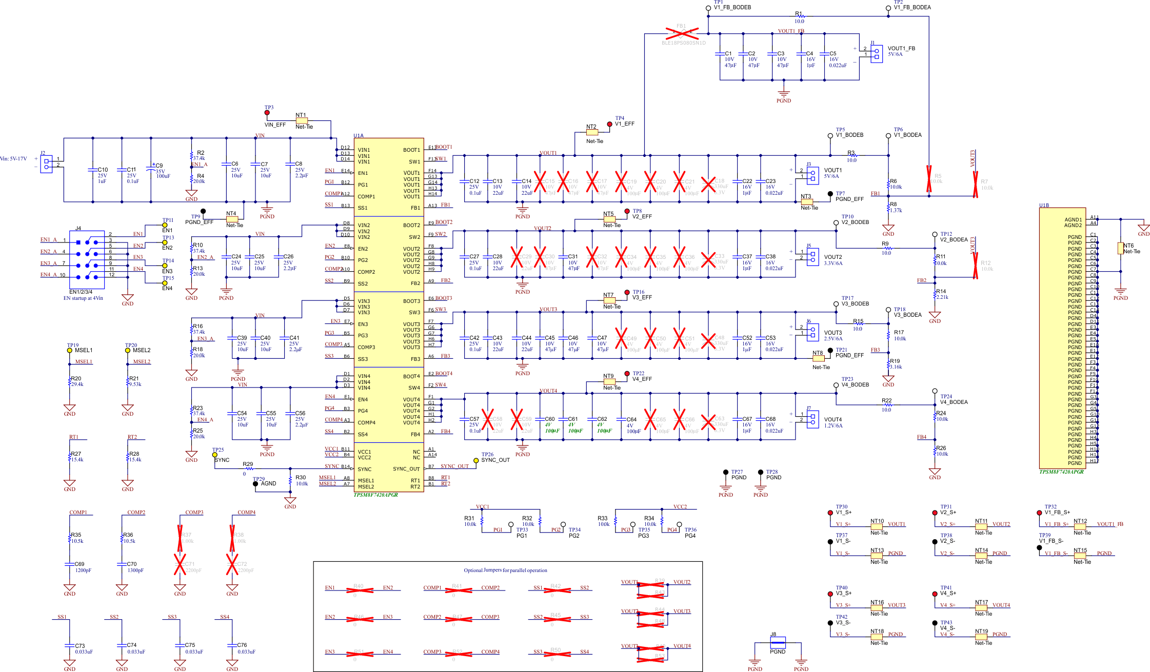 TPSM8F7420EVM TPSM8F7620EVM TPSM8F7420EVM 原理圖