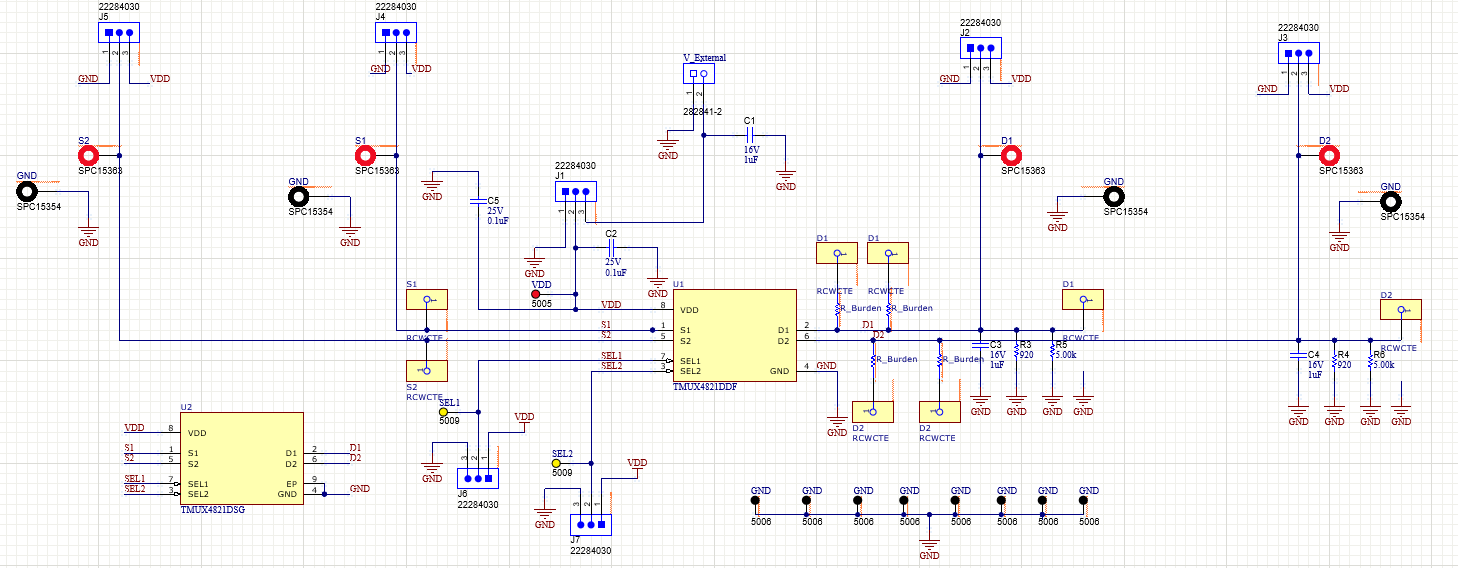 TMUX2821DSGDDF-EVM TMUX28XX-DSG-DDF-EVM 原理圖