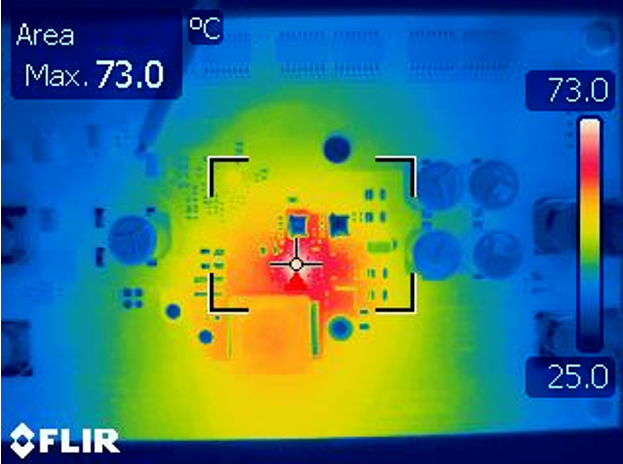 LM5126AEVM-BST Vin = 14.4V，Vout = 45V，POUT = 150W，自然對(duì)流