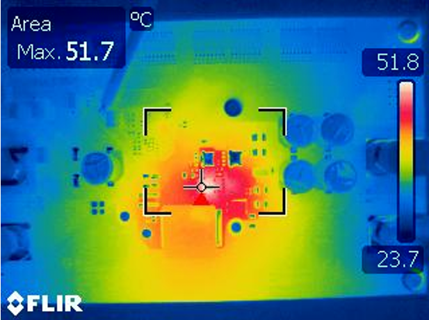 LM5126AEVM-BST Vin = 14.4V，Vout = 24V，POUT = 150W，自然對(duì)流