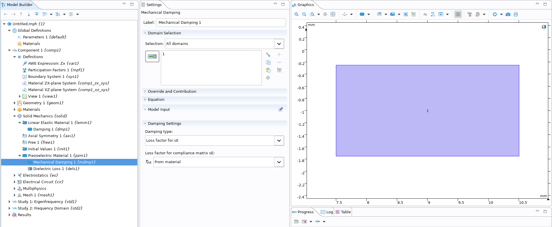  壓電元件：機械阻尼