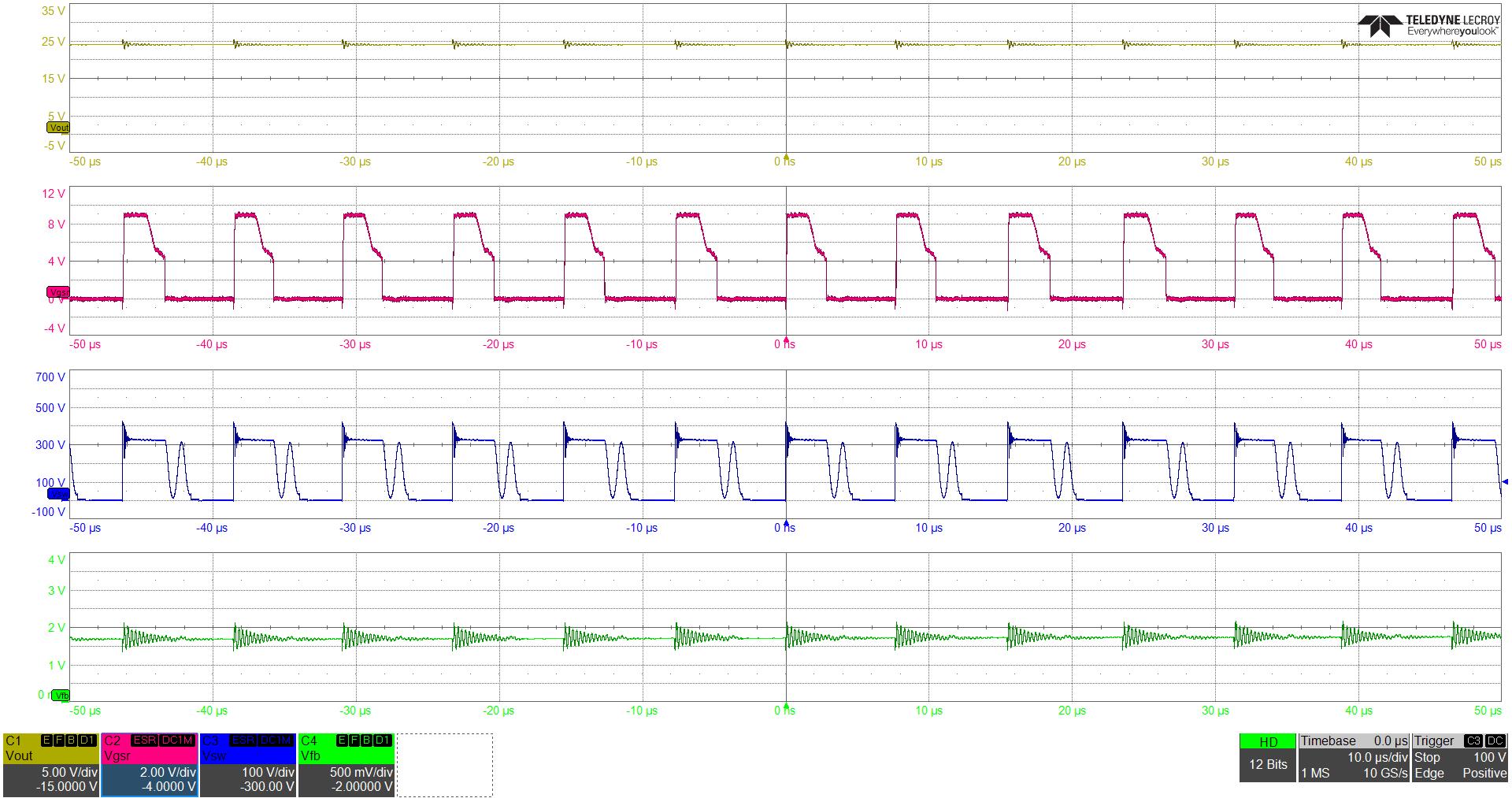 UCG28824EVM-124 Vin = 115Vac，Vout = 24V