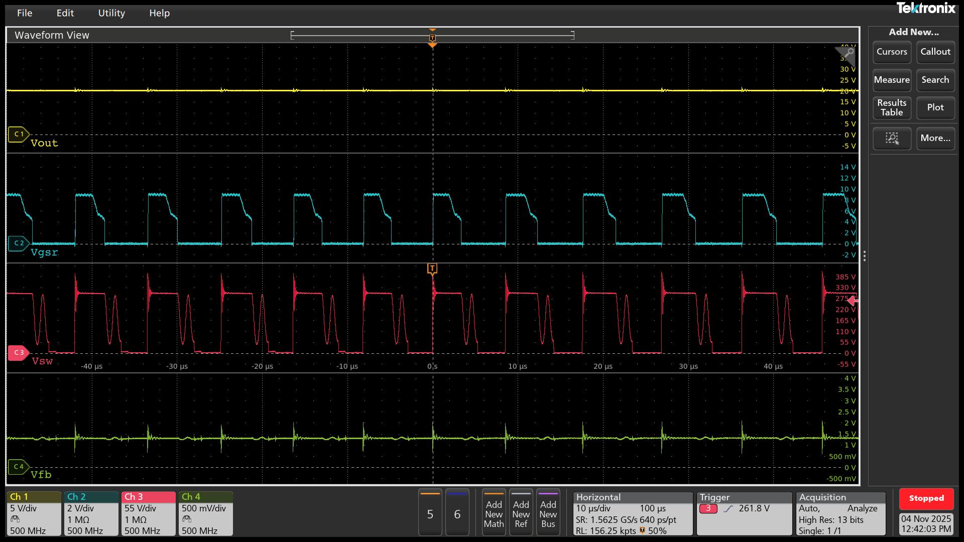 UCG28824EVM-124 Vin = 115Vac，Vout = 20V